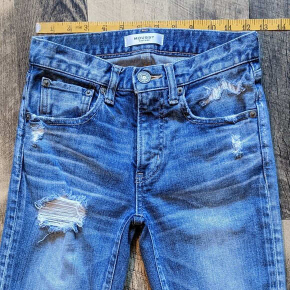Moussy Vintage Skinny Distressed Blue Jeans - Picture 5 of 5